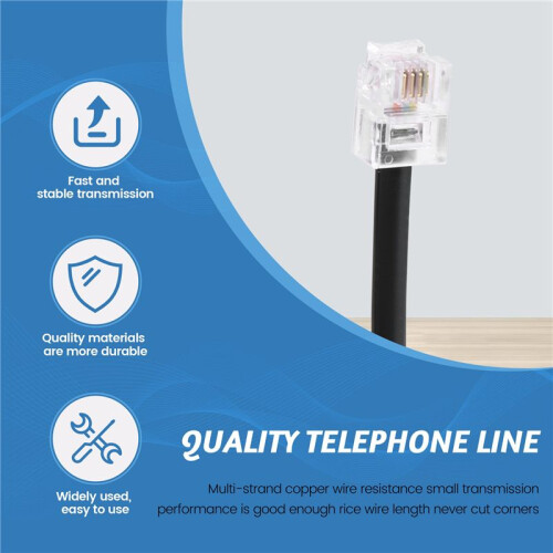 RJ11 6P4C Telefonkabelkabel ADSL Modem 1 Meter 1