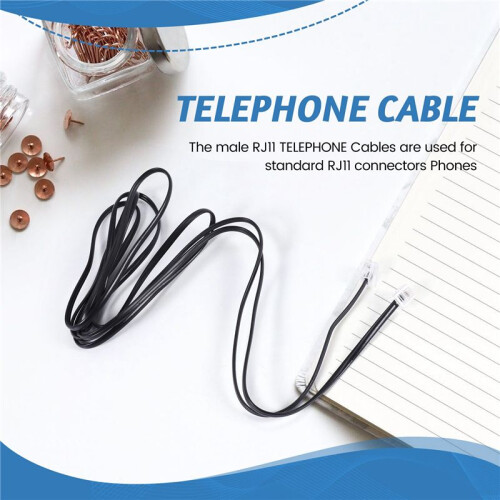RJ11 6P4C Telefoonkabelsnoer ADSL Modem 2 Meter 1