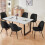 AINPECCA (Black, 4PCS) Dining Chairs Padded Seat Velvet 8