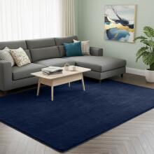 (160×230 cm – Lounge / Dining, Navy) Short Pile Area Rugs- Non Slip Thick Rugs 600GSM Rubber Backing