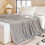 Living And Home 200x150cm Reversible Throw Blanket, Grey 2