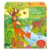 Usborne Book and 3 Jigsaws Woodland by Sam Taplin Paperback Book