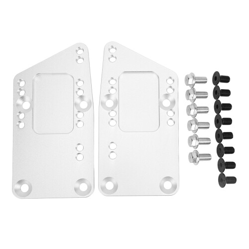 2pcs Aluminum Engine Swap Adapter Plates for Small Block LS Conversion Silver 1