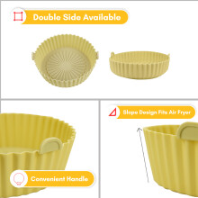 Reusable Silicone Air Fryer Liner 16.5cm Blue | Easy Clean & Eco-Friendly