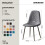 AINPECCA Set of 2 Dining Chairs PU Dark Grey Padded Kitchen 2