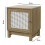 Bedside table with 1 door and rattan front 6