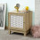 Bedside table with 1 door and rattan front 5