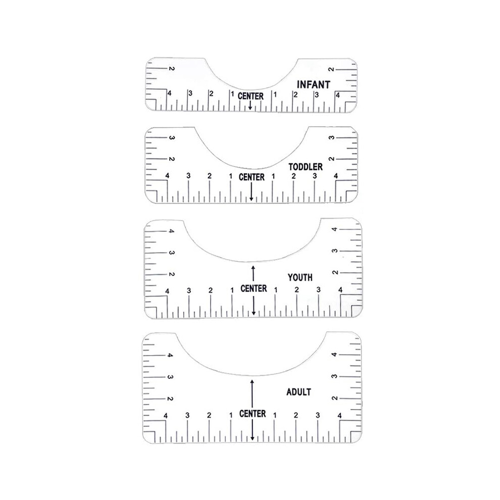 T-Shirt Ruler Guide Alignment Tool For Vinyl, Alignment Tool For T Shirt Centering Tool (Clear & Transparent) 4711722068921