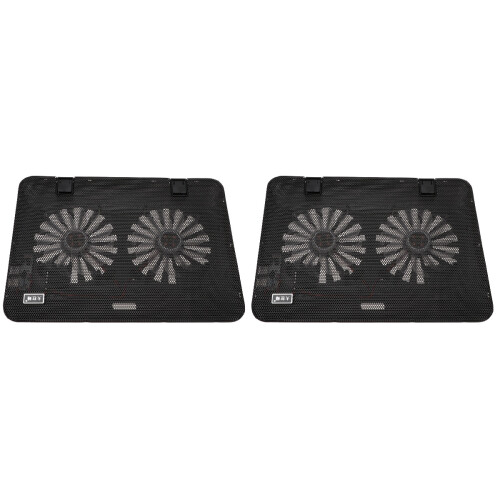 2Pièces Support Portable Ventilé Noir ABS Métal Pour Usage Durable 1