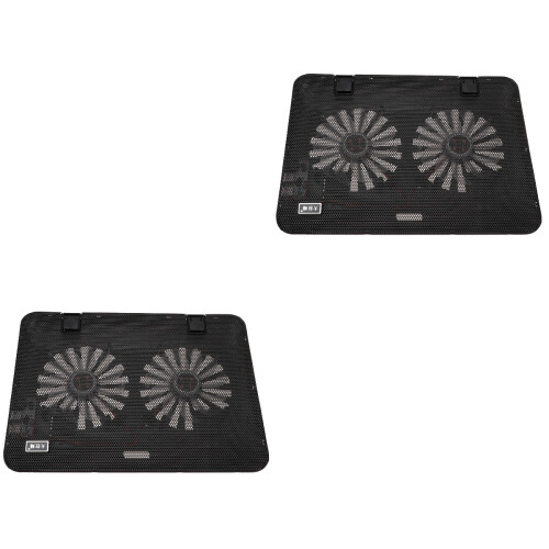 2Pièces Support Portable Ventilé Noir ABS Métal Pour Usage Durable 2