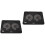 2Pièces Support Portable Ventilé Noir ABS Métal Pour Usage Durable 4