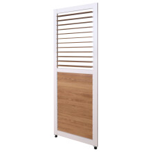 Lamellenwand für Pergola MCW-P65, Lamellenpaneel Modul Paneel Seitenwand, Aluminium 220x68cm Holzoptik