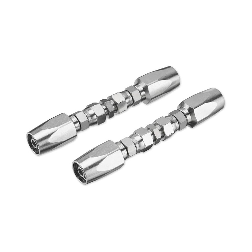 2Pcs Hydraulic Hose Repair Kit, Reusable, 2-Wire Reusable Hydraulic Repair Fitting 3/8Inch 6033072695410