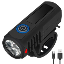 LED Cycling Front Light High Brightness Cycling Safety Front Lamp 3 Gears Bike Handlebar Flashlight for Night Riding