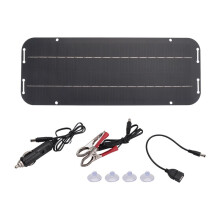 12V 6W Solar Panels Charger Car Motorcycle Kick Scooter Portable Solar Panel Car Charger Battery Efficient Maintenance