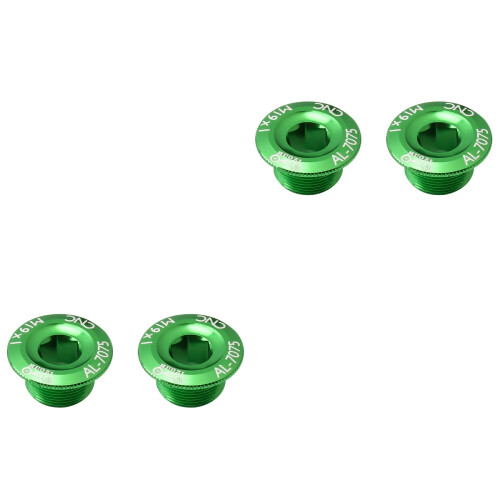 4Pièces Ecrous Alliage Aluminium Vert Montage Rapide 2