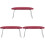 3Pièces Coussin Support Main Rouge Confortable Portable 2