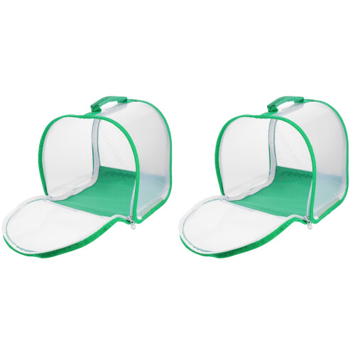 2Pièces Abri Vert Transparent Pour Insectes Cage Large 2