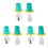 3Ensembles Couverts Bébé Vert Silicone Acier Inoxidable Sécurisés 3