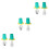 3Ensembles Couverts Bébé Vert Silicone Acier Inoxidable Sécurisés 6