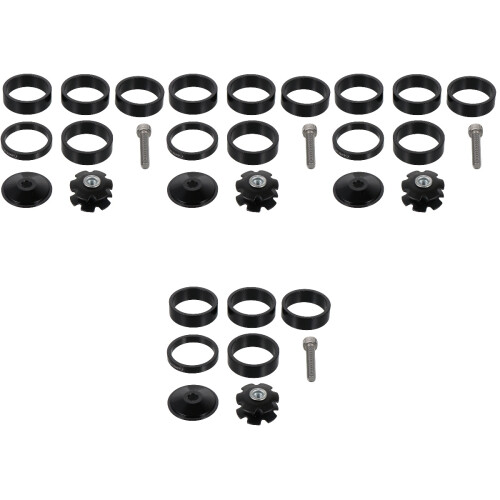 4Ensembles Kit Joint Fourche Aluminium Noir Pour 2