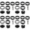 4Ensembles Kit Joint Fourche Aluminium Noir Pour 5