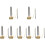 7Pièces Instrument Souple Temple Argenté Pour 4