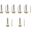 7Pièces Instrument Souple Temple Argenté Pour 5