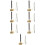 7Pièces Instrument Souple Temple Argenté Pour 10