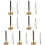 7Pièces Instrument Souple Temple Argenté Pour 6