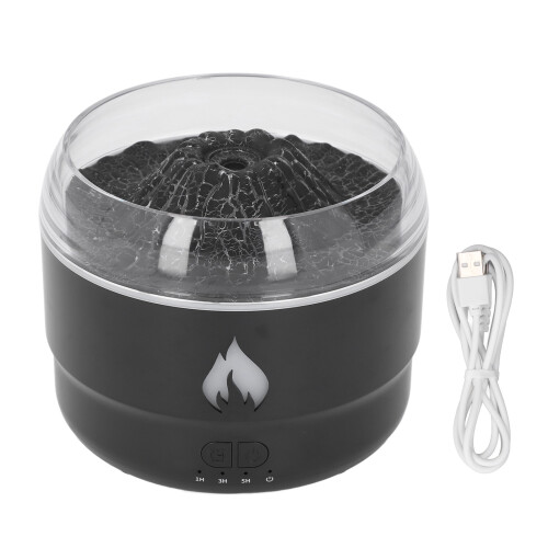 Flame 280 ml Diffusor, 7-Farben-LED-Licht, Schwarz 1