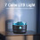 Flame 280 ml Diffusor, 7-Farben-LED-Licht, Schwarz 4