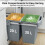 Homcom HOMCOM Kitchen Cupboard Bin with 40L Dual Compartment, Pull Out Bin, Grey 5