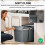 Homcom HOMCOM Kitchen Cupboard Bin with 40L Dual Compartment, Pull Out Bin, Grey 7