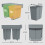 Homcom HOMCOM Kitchen Cupboard Bin with 40L Dual Compartment, Pull Out Bin, Grey 3
