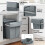 Homcom HOMCOM Kitchen Cupboard Bin with 40L Dual Compartment, Pull Out Bin, Grey 8