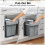 Homcom HOMCOM Kitchen Cupboard Bin with 40L Dual Compartment, Pull Out Bin, Grey 4