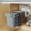 Homcom HOMCOM Kitchen Cupboard Bin with 40L Dual Compartment, Pull Out Bin, Grey 9