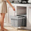 Homcom Cubo de Basura Gris 48 x 34.3 x 35.1 cm 2