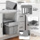 Homcom HOMCOM Soft Close Pull Out Bin, Under Sink Bin - 2 Compartments (15L Each) 7