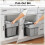 Homcom HOMCOM Soft Close Pull Out Bin, Under Sink Bin - 2 Compartments (15L Each) 3