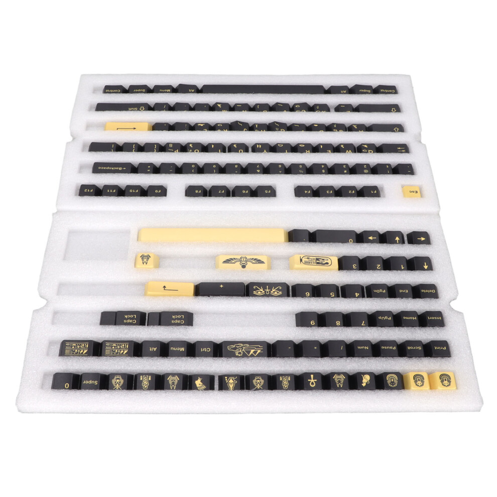 132-Key Pbt Keycaps Cherry Height Egyptian Pharaoh Theme For Mechanical Keyboard 4911390309061