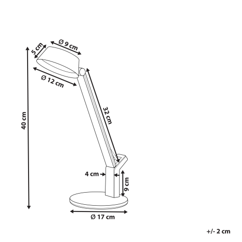 Beliani LED Desk Lamp CHAMAELEON with Dimmer Metal Copper 2