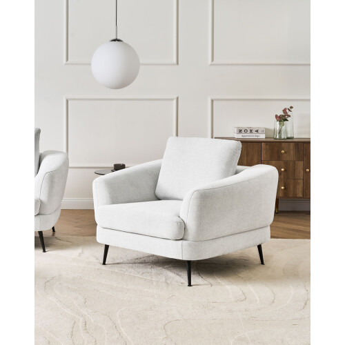 Beliani Armchair KJAER Fabric Off-White 1