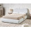 Beliani Ottoman Bed BLAGNAC Fabric Light Grey 140 x 200 cm (EU Double) 2