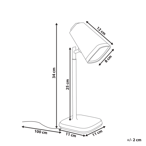 Beliani Wireless LED Table Lamp MUSCA with Dimmer Black 2