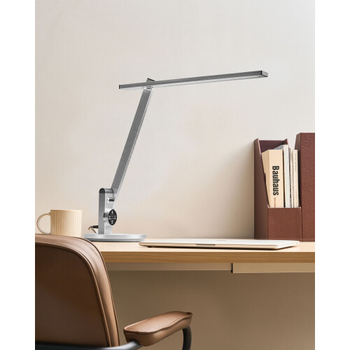 Beliani LED Desk Lamp CETUS with Dimmer Silver 1