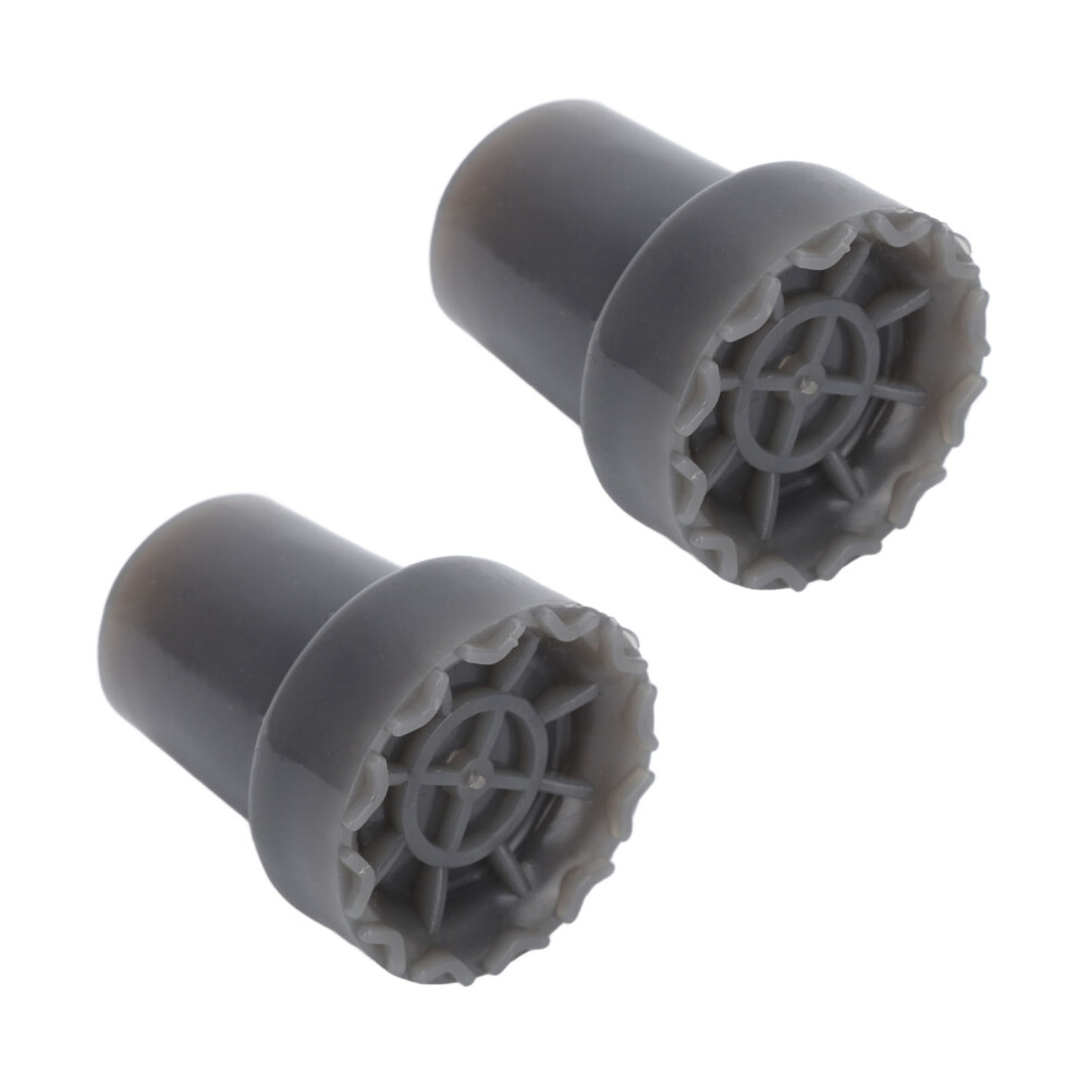 Grey 2Pcs Crutch Feet Pads Thick Rubber Wear Resistant 360 Rotatable Design
