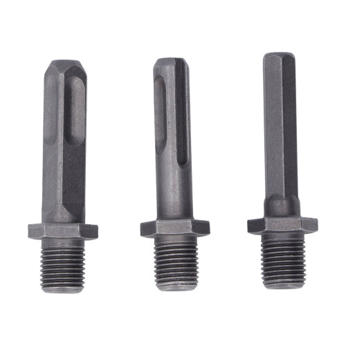 3 Pcs Carbon Steel Impact Resistant Drill Bits Set, Hex/Quad/Round Shank 2