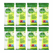Dettol Green Apple Wipes 8x36 Pack